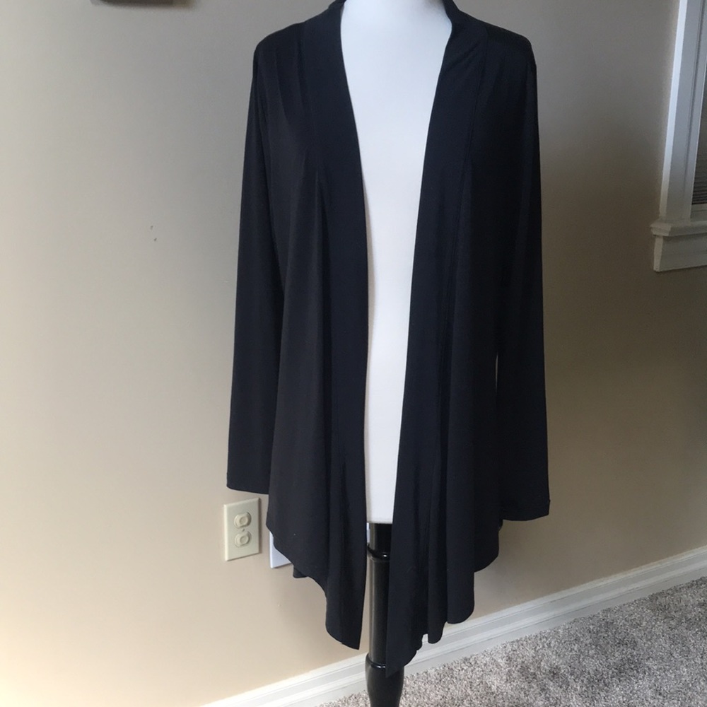 Eddie Bauer Women’s Black Open-Front Cardigan Sweater Sz L